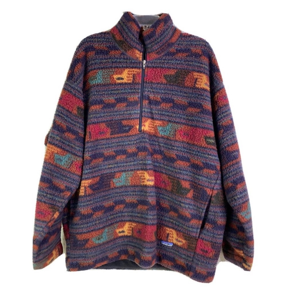 Vintage 1996 Patagonia Shearling Synchilla Sweater-Anatolia Copper